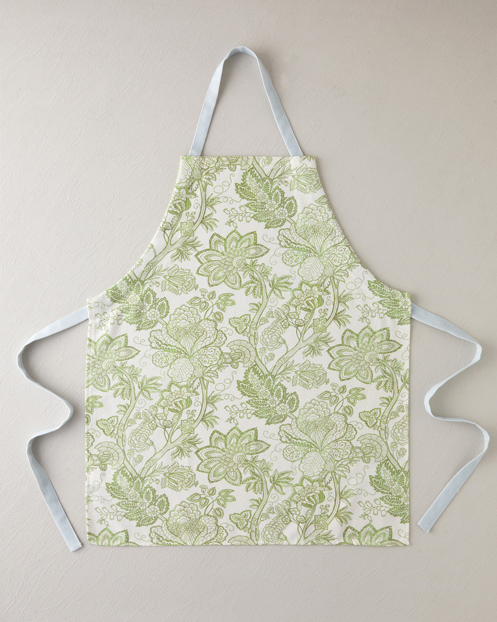 Cotton Polyester Kitchen Apron 65x75 cm White - Green