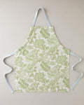 Cotton Polyester Kitchen Apron 65x75 cm White - Green