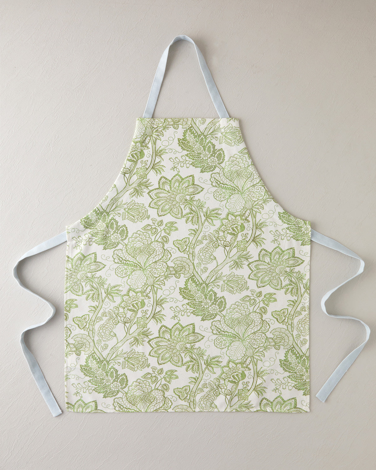Cotton Polyester Kitchen Apron 65x75 cm White - Green