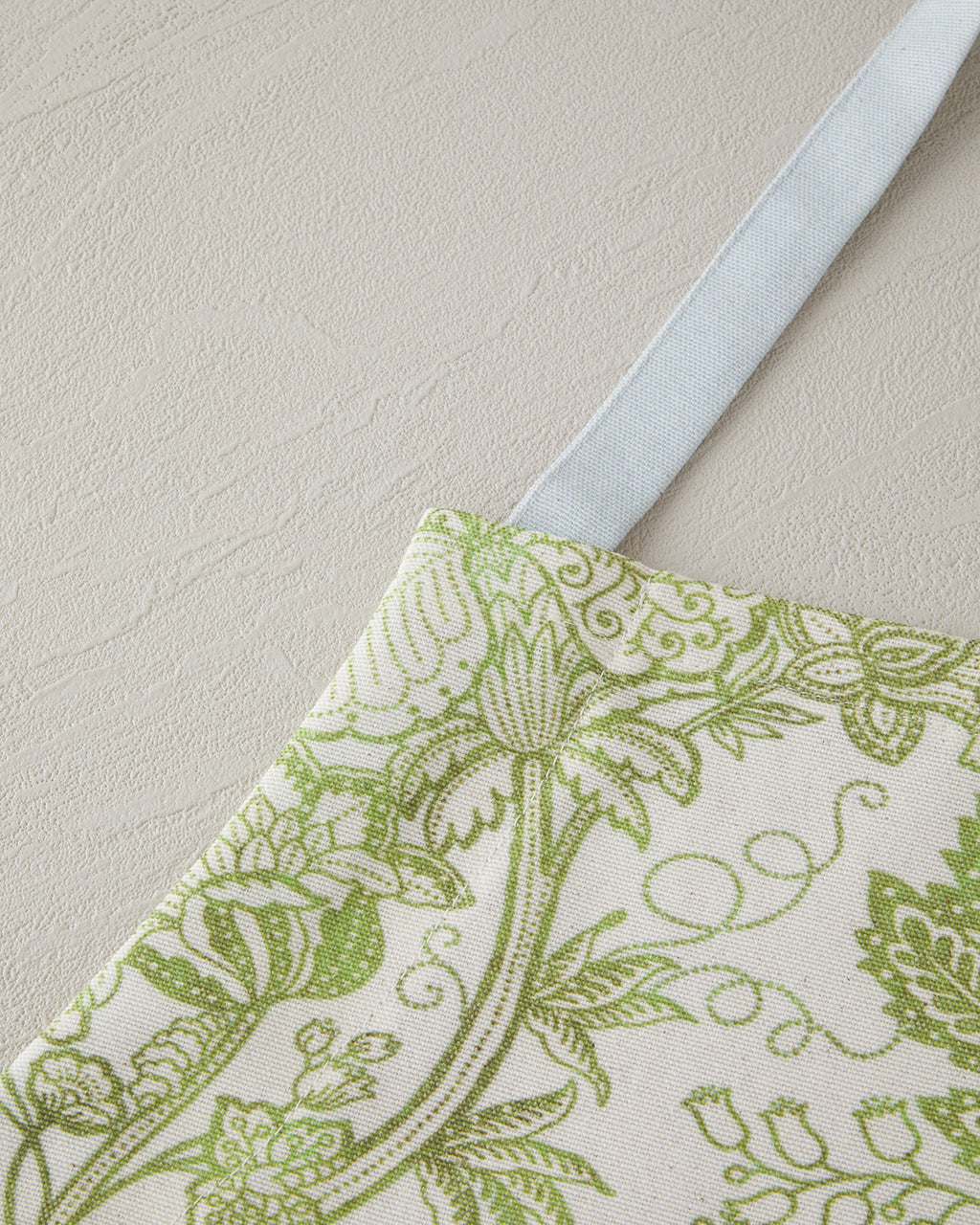 Cotton Polyester Kitchen Apron 65x75 cm White - Green (view 3)