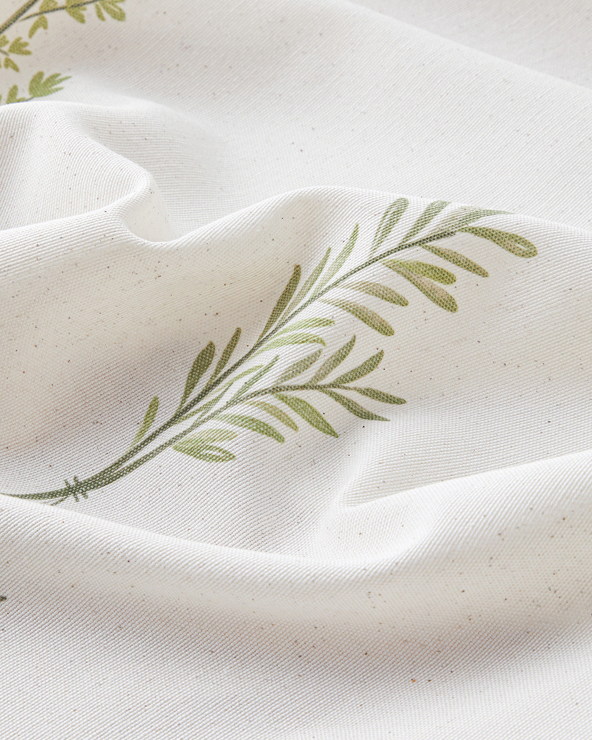 Greeny Cotton Polyester Table Cloth 150x200 cm White - Green (view 3)