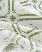 Botanical Garden Cotton Polyester Table Cloth 150x200 cm White - Green (view 3)