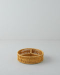 Plastic Rattan with 3 Sections Serving Ware 19x5 cm Light Brown