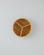 Plastic Rattan with 3 Sections Serving Ware 19x5 cm Light Brown (view 2)