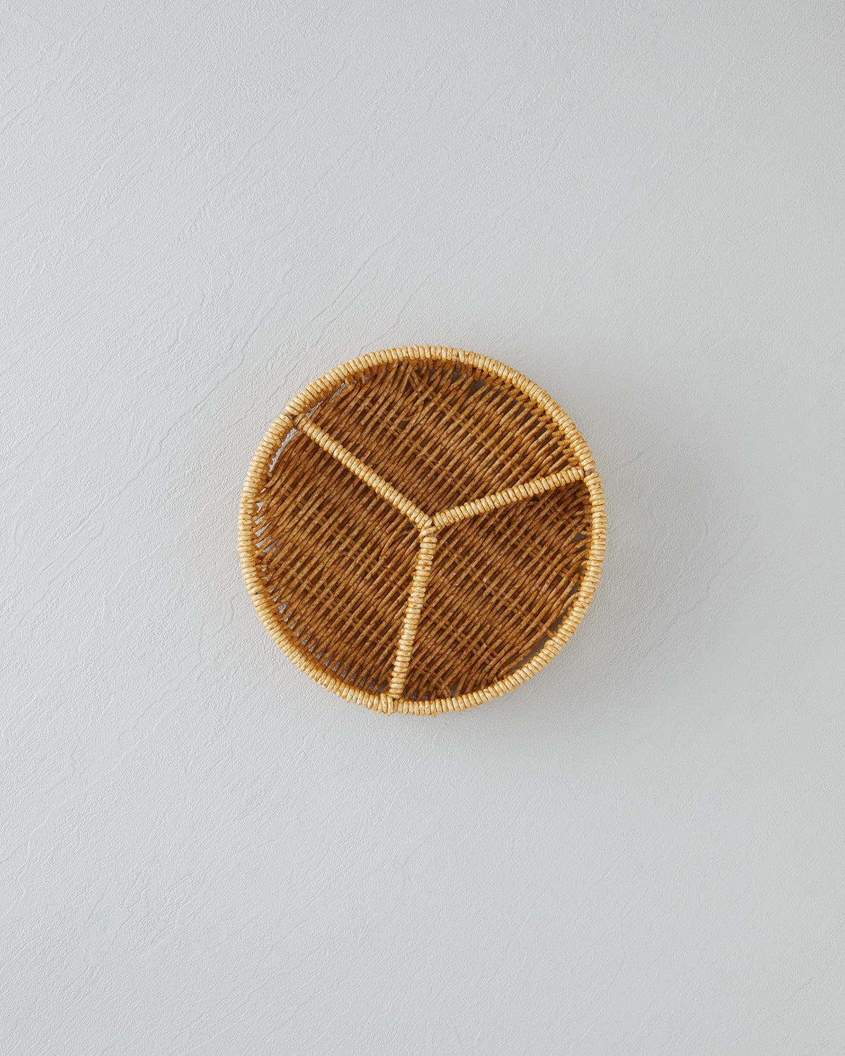 Plastic Rattan with 3 Sections Serving Ware 19x5 cm Light Brown (view 2)