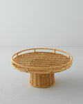Plastic Rattan Cake Stand 30 cm Light Brown