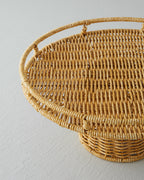 Plastic Rattan Cake Stand 30 cm Light Brown (view 3)