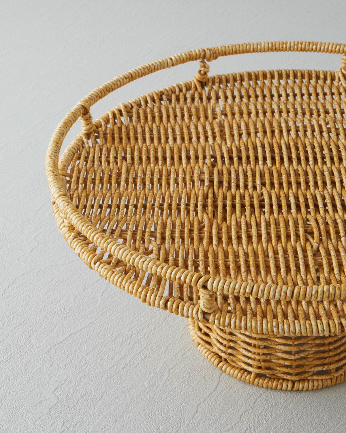 Plastic Rattan Cake Stand 30 cm Light Brown (view 3)