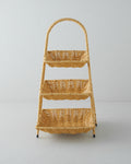 Plastic Rattan Cookie Stand Light Brown - 26x22x44 cm