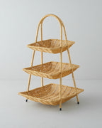 Plastic Rattan Cookie Stand Light Brown - 23x19x25 cm (view 2)