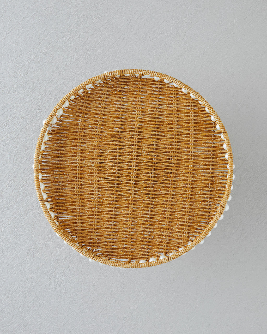 Pearl Plastic Rattan Cake Stand 30 cm Light Brown (view 2)