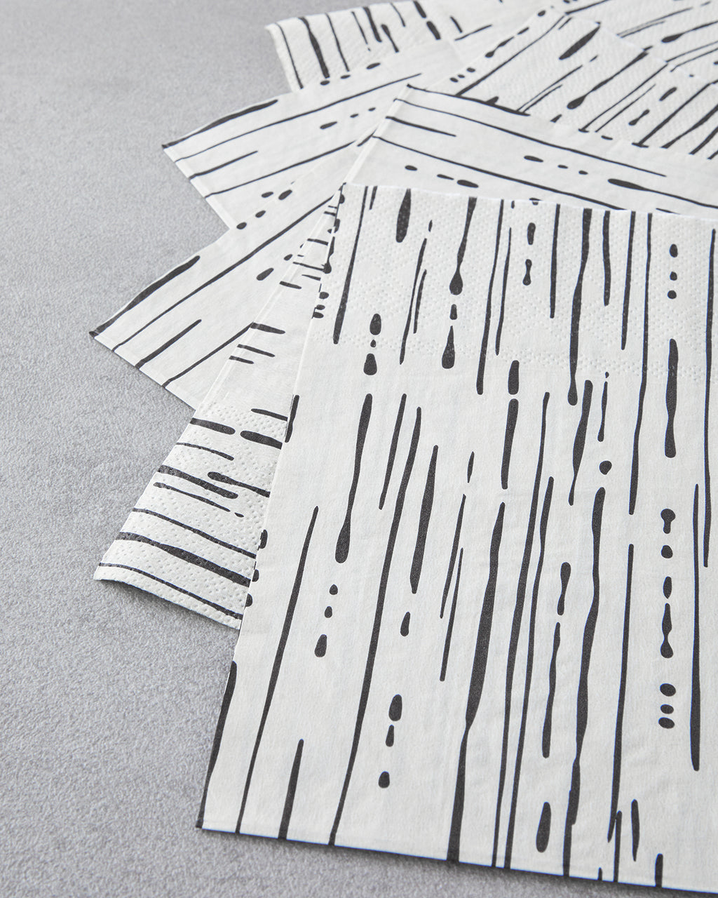 Paper 20 pcs Napkin 33x33 cm Black - White (view 2)