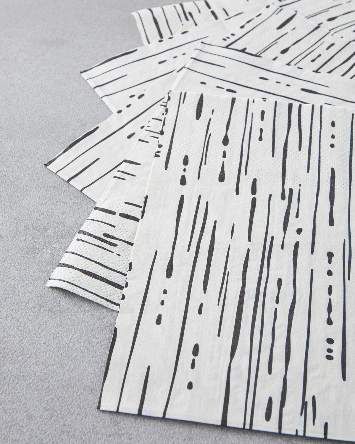 Paper 20 pcs Napkin 33x33 cm Black - White (view 2)