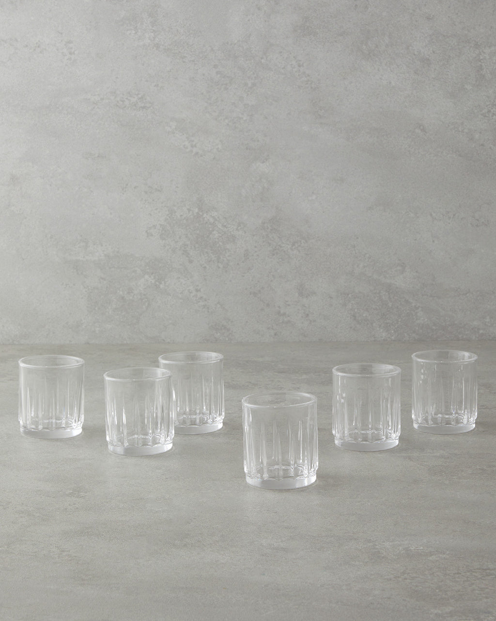 Linear Glass 6 pcs for Coffee Side Glass 90 ml Transparent