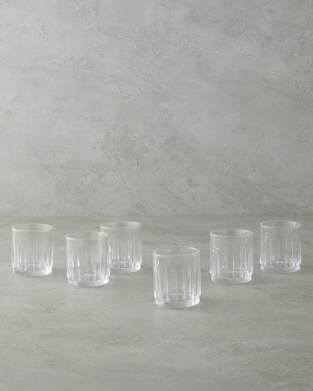 Linear Glass 6 pcs for Coffee Side Glass 90 ml Transparent