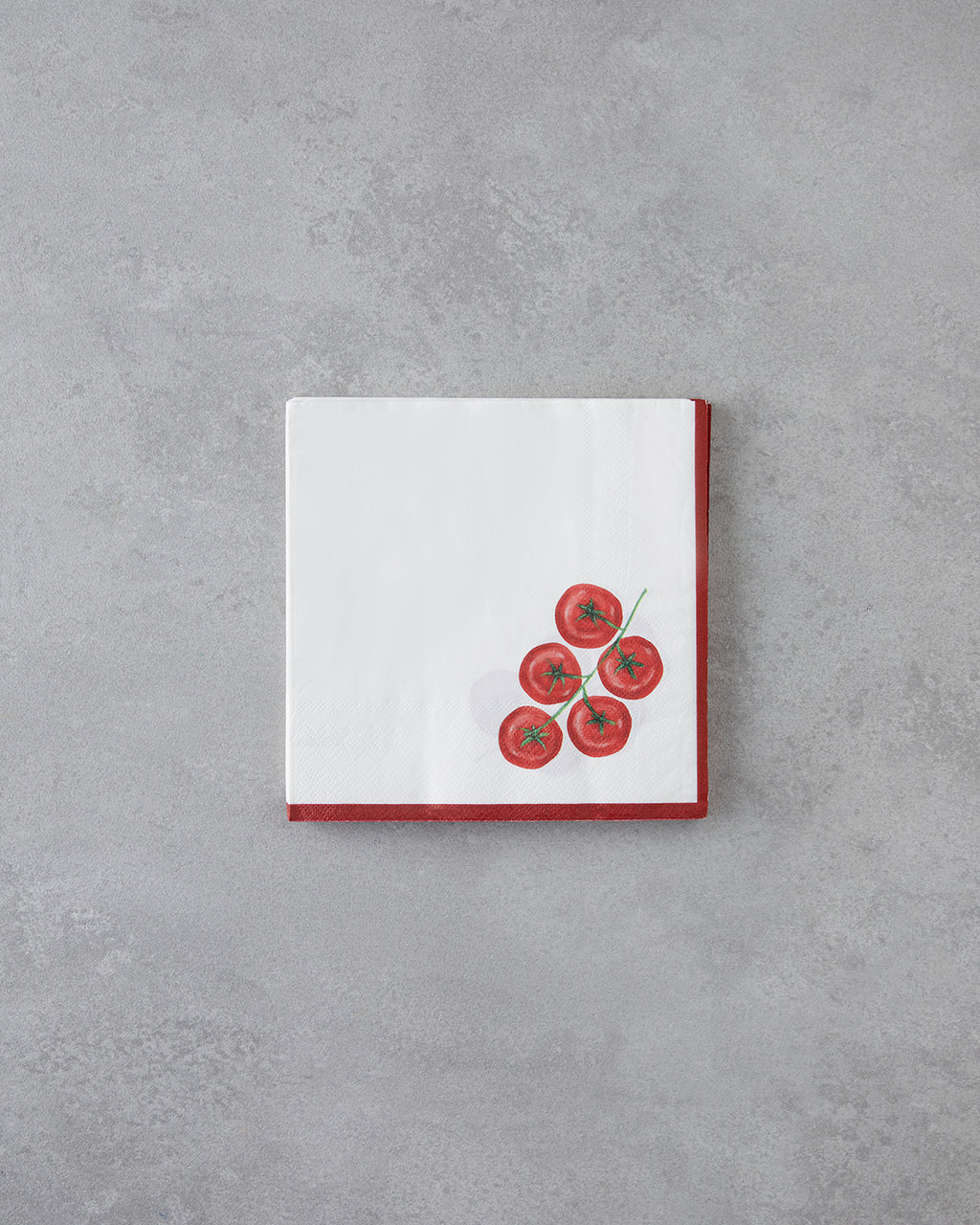 Paper 20 pcs Napkin 33x33 cm White - Red