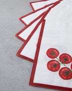 Paper 20 pcs Napkin 33x33 cm White - Red (view 2)