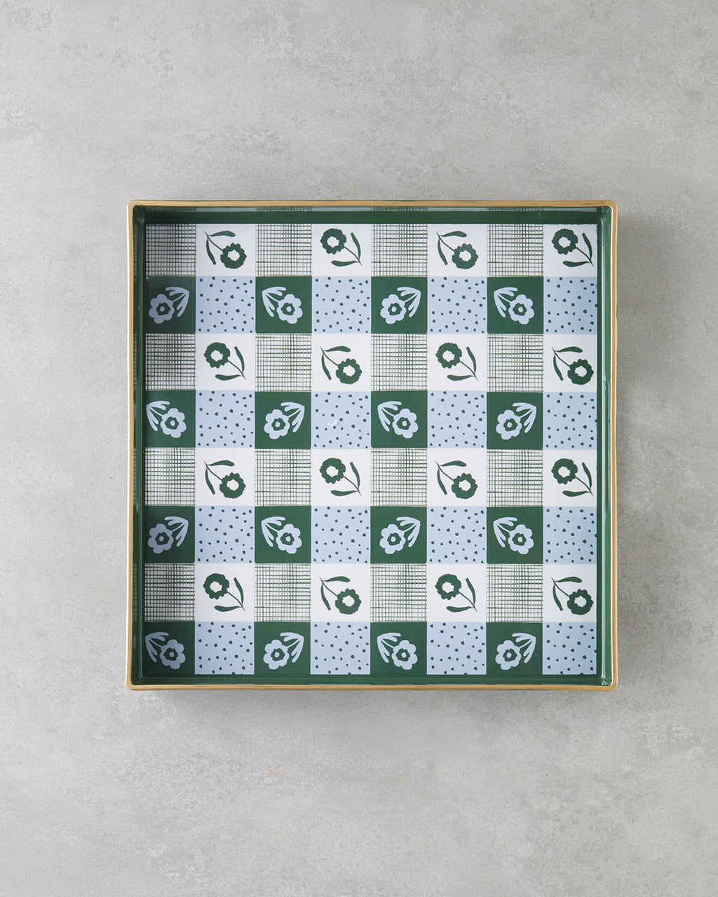 Green Oasis PP Tray 35x35 cm White - Green