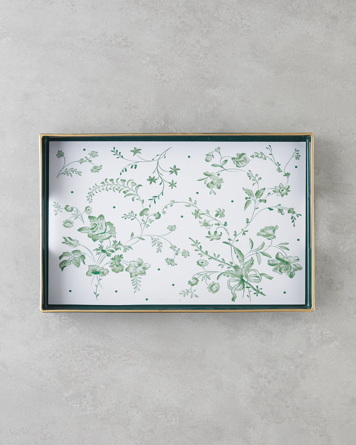 Nature's Green PP Tray 40x26 cm White - Green