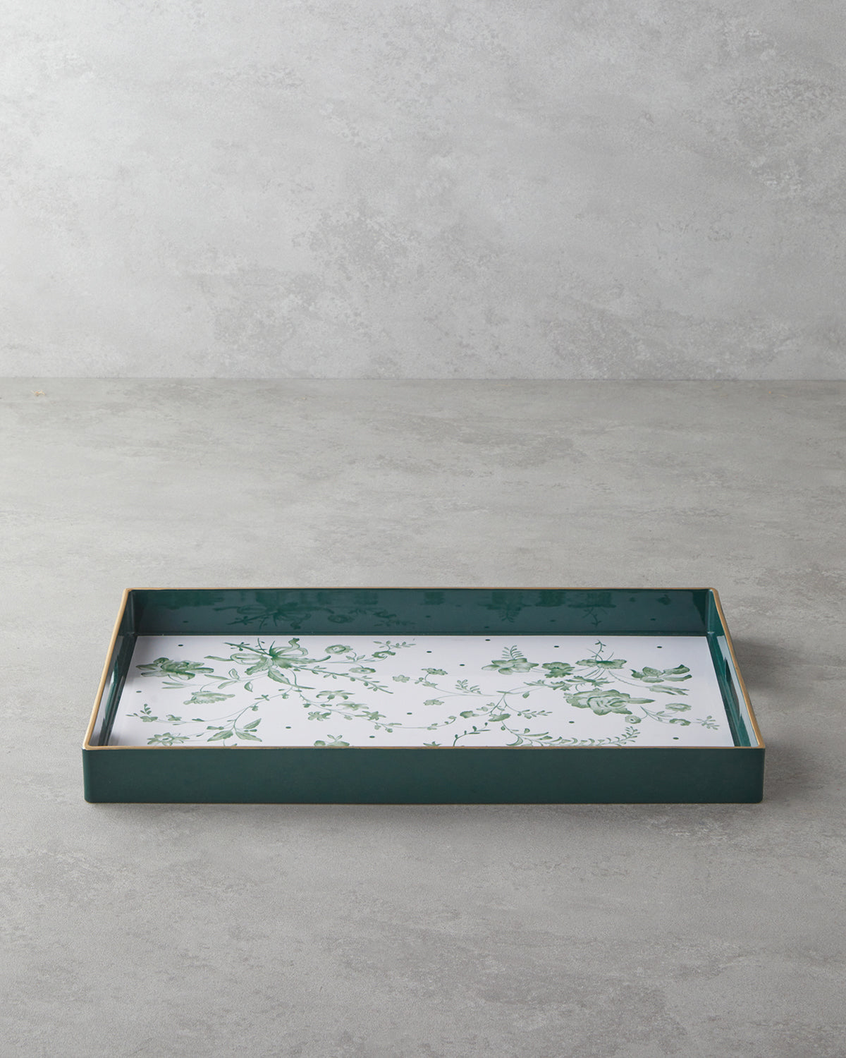 Nature's Green PP Tray 40x26 cm White - Green (view 2)