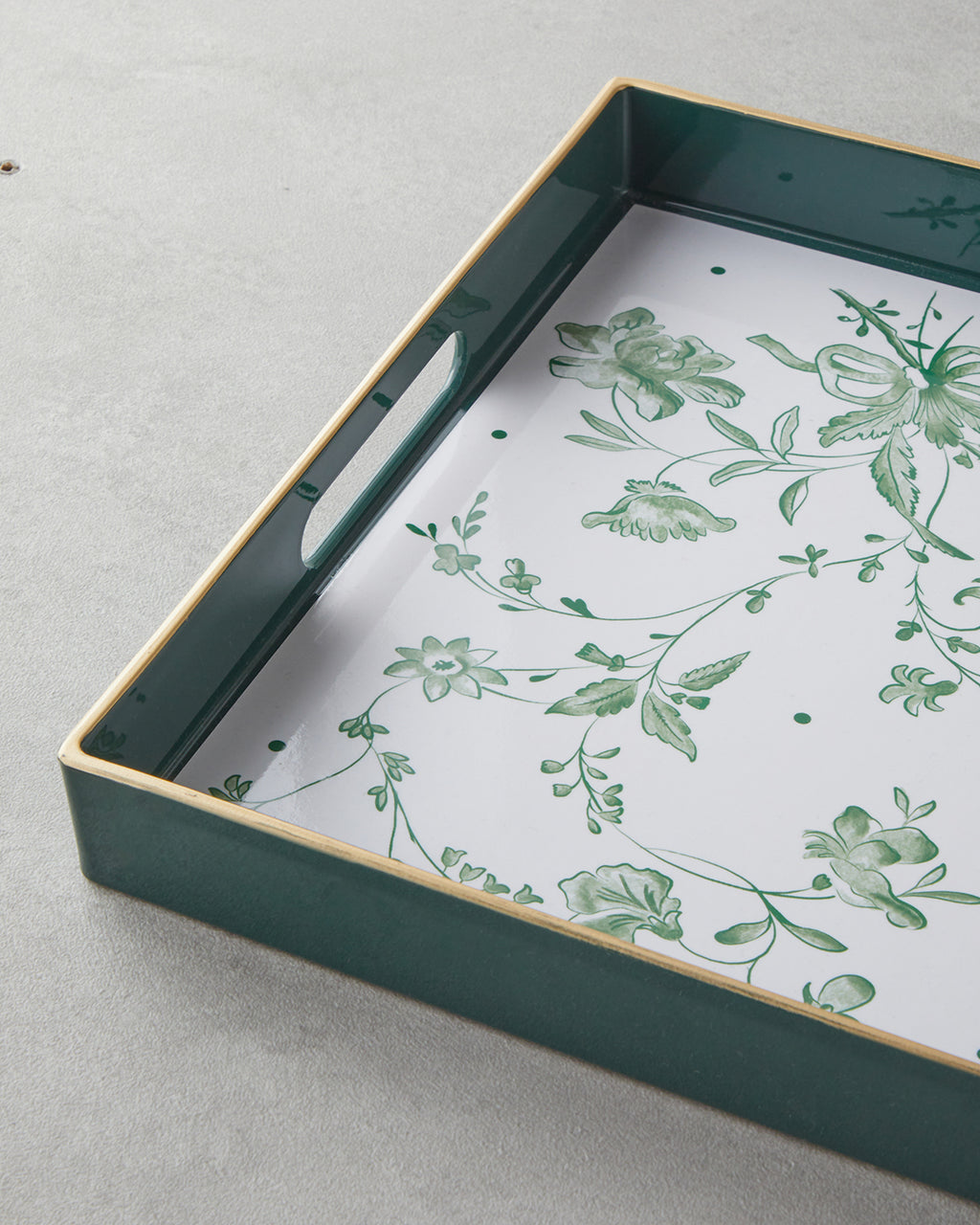 Nature's Green PP Tray 40x26 cm White - Green (view 3)