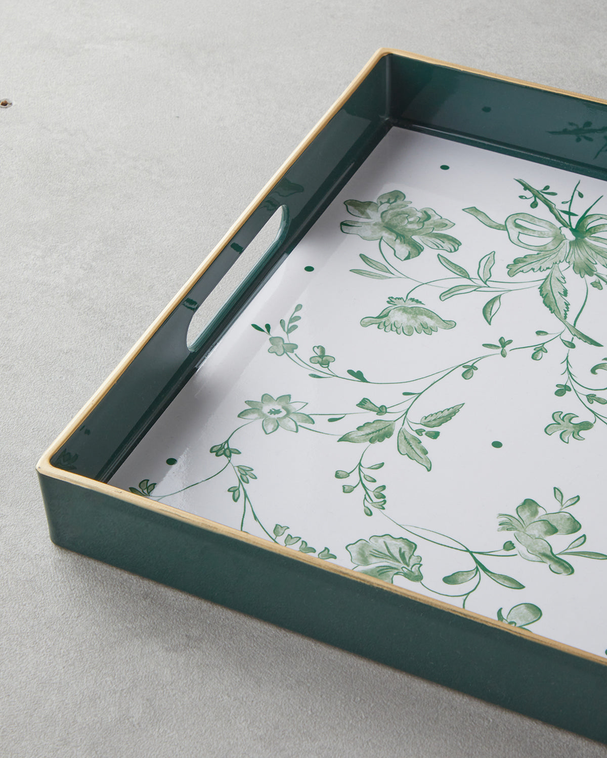 Nature's Green PP Tray 40x26 cm White - Green (view 3)
