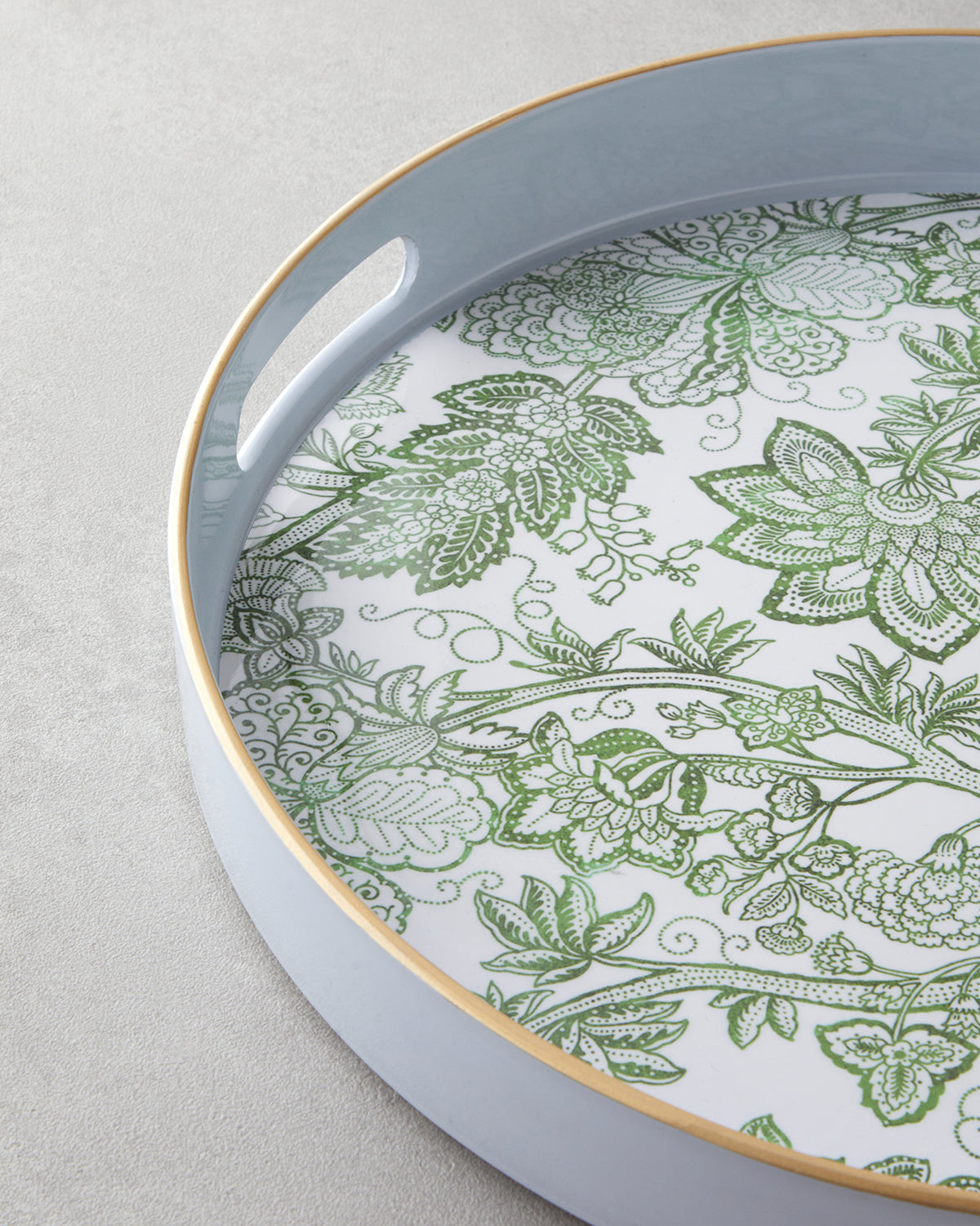 Greenery PP Tray 33 cm White - Green (view 3)