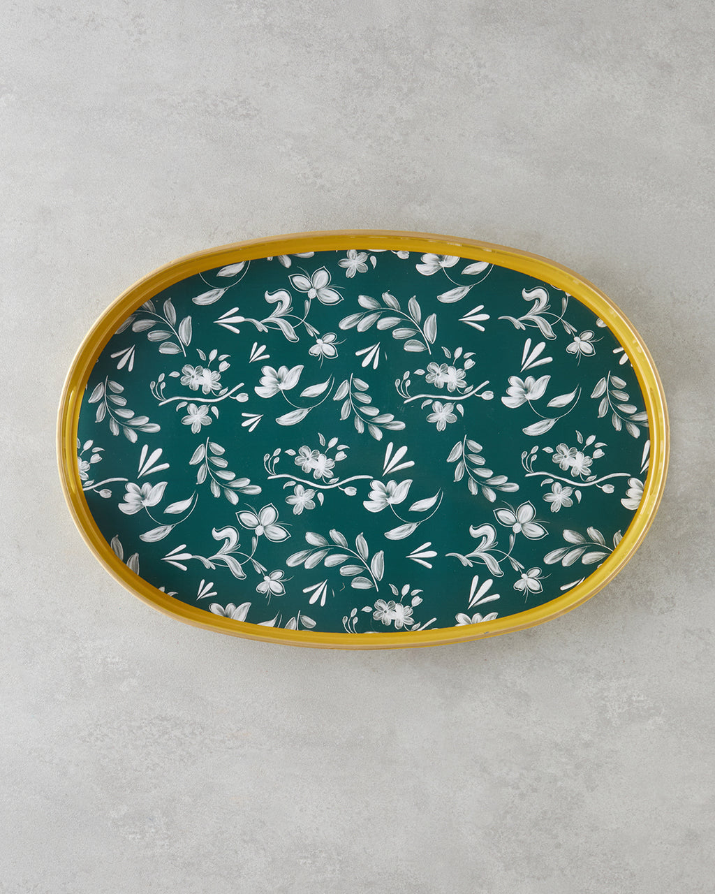 Leafscape PP Tray 44x30 cm White - Green