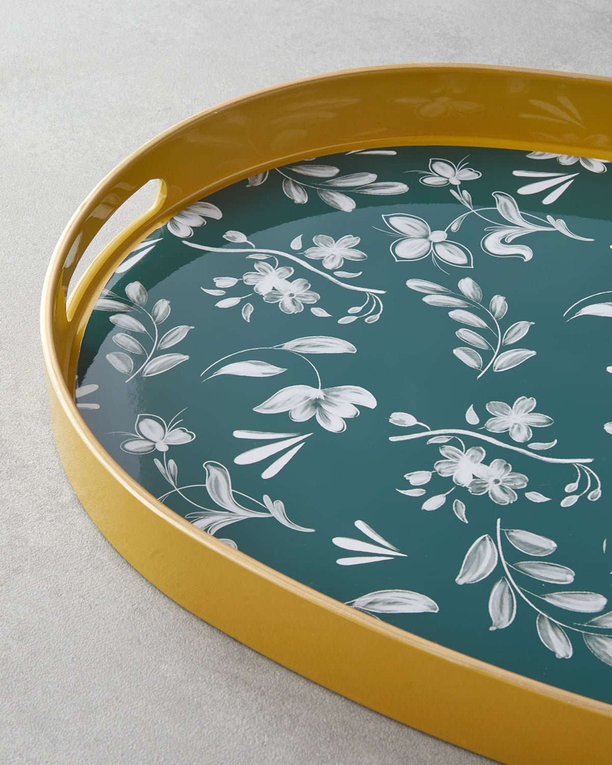 Leafscape PP Tray 44x30 cm White - Green (view 3)