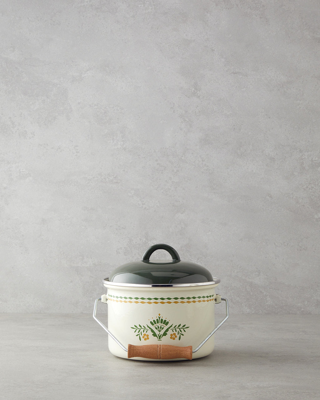 Botanic Garden Enamel Copper Pot Green - 16 cm