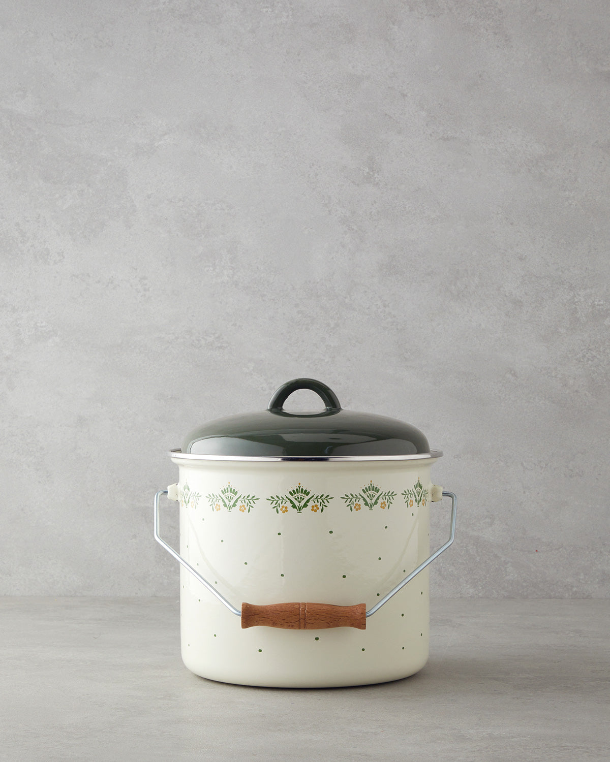 Botanic Garden Enamel Copper Pot Green (view 4)
