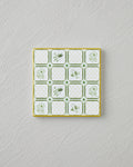 Botanical Garden Ceramic Coaster 10.8x0.8 cm White - Green