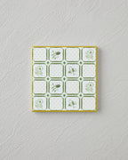Botanical Garden Ceramic Coaster 10.8x0.8 cm White - Green