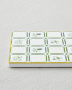 Botanical Garden Ceramic Coaster 10.8x0.8 cm White - Green (view 2)