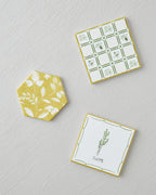 Botanical Garden Ceramic Coaster 10.8x0.8 cm White - Green (view 3)