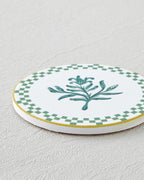 Serina Ceramic Coaster 10.8x0.8 cm White - Green (view 2)
