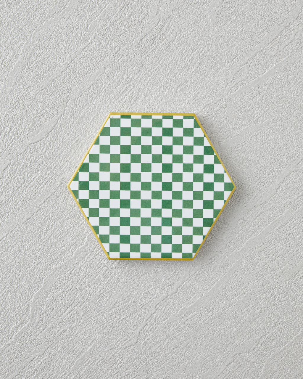 Dalmata Ceramic Coaster 10.8x0.8 cm White - Green