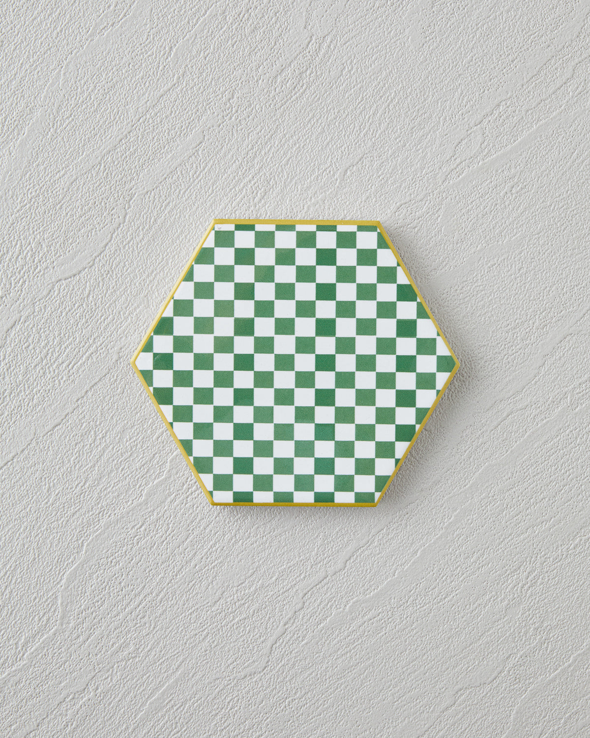 Dalmata Ceramic Coaster 10.8x0.8 cm White - Green