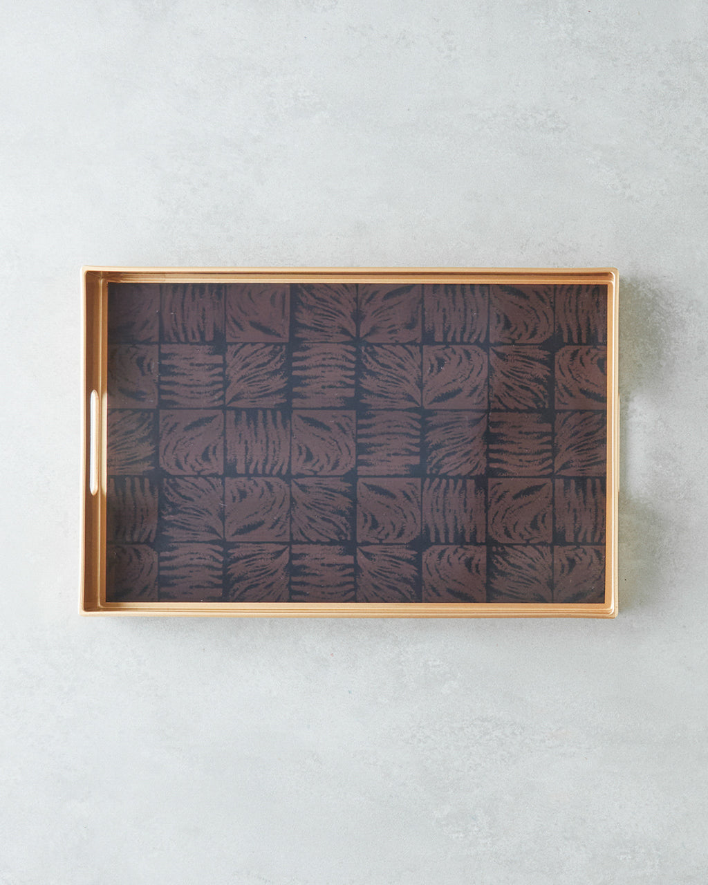 Terra PP Tray 40x26 cm Brown - Gold