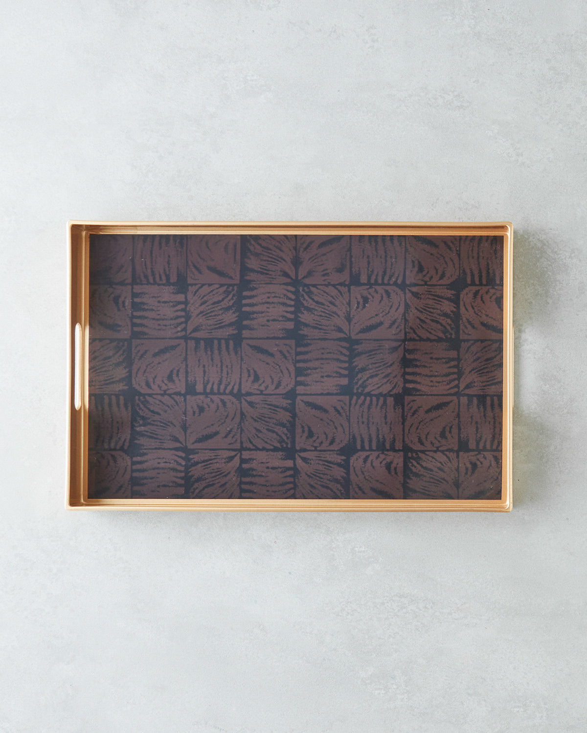 Terra PP Tray 40x26 cm Brown - Gold