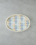 Golden Harmony PP Anti-slip Tray Navy Blue – Gold - 42x30 cm