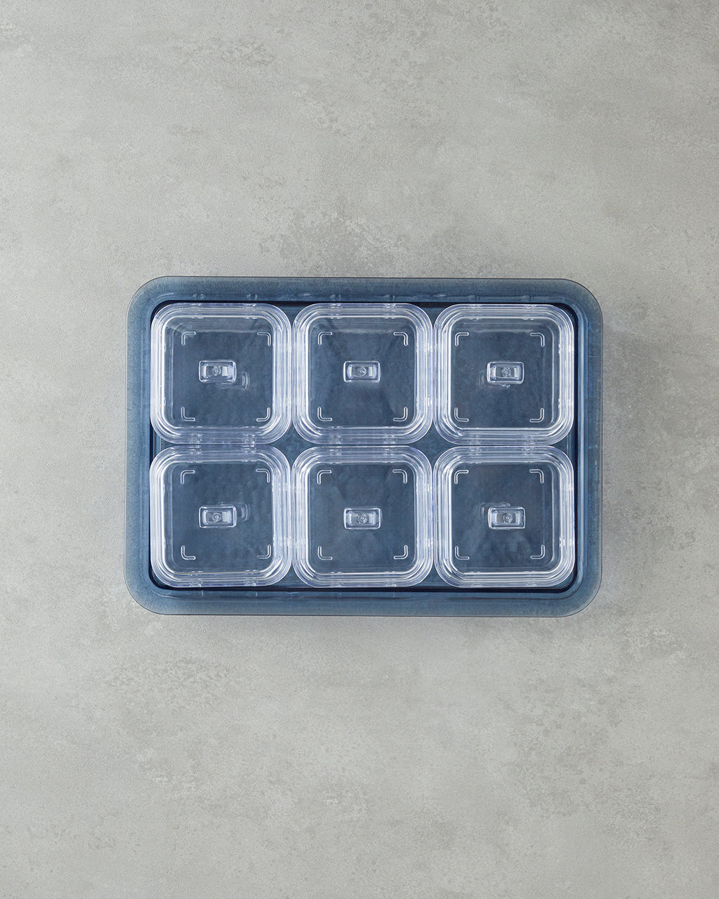 Axel Acrylic with 6 Sections Breakfast Container 25x35 cm - Anthracite (view 2)