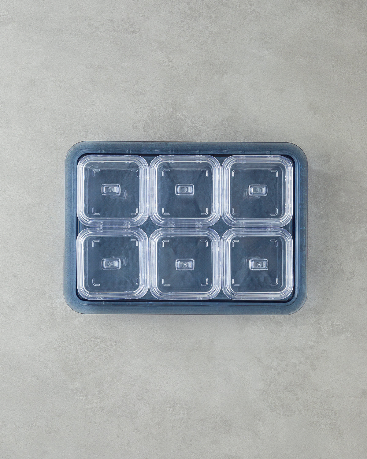 Axel Acrylic with 6 Sections Breakfast Container 25x35 cm - Anthracite (view 2)