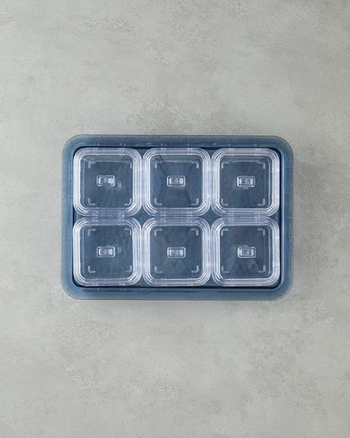 Axel Acrylic with 6 Sections Breakfast Container 25x35 cm - Anthracite (view 2)