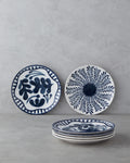 Via Porcelain 6 pcs Cake Set 21 cm White - Navy Blue