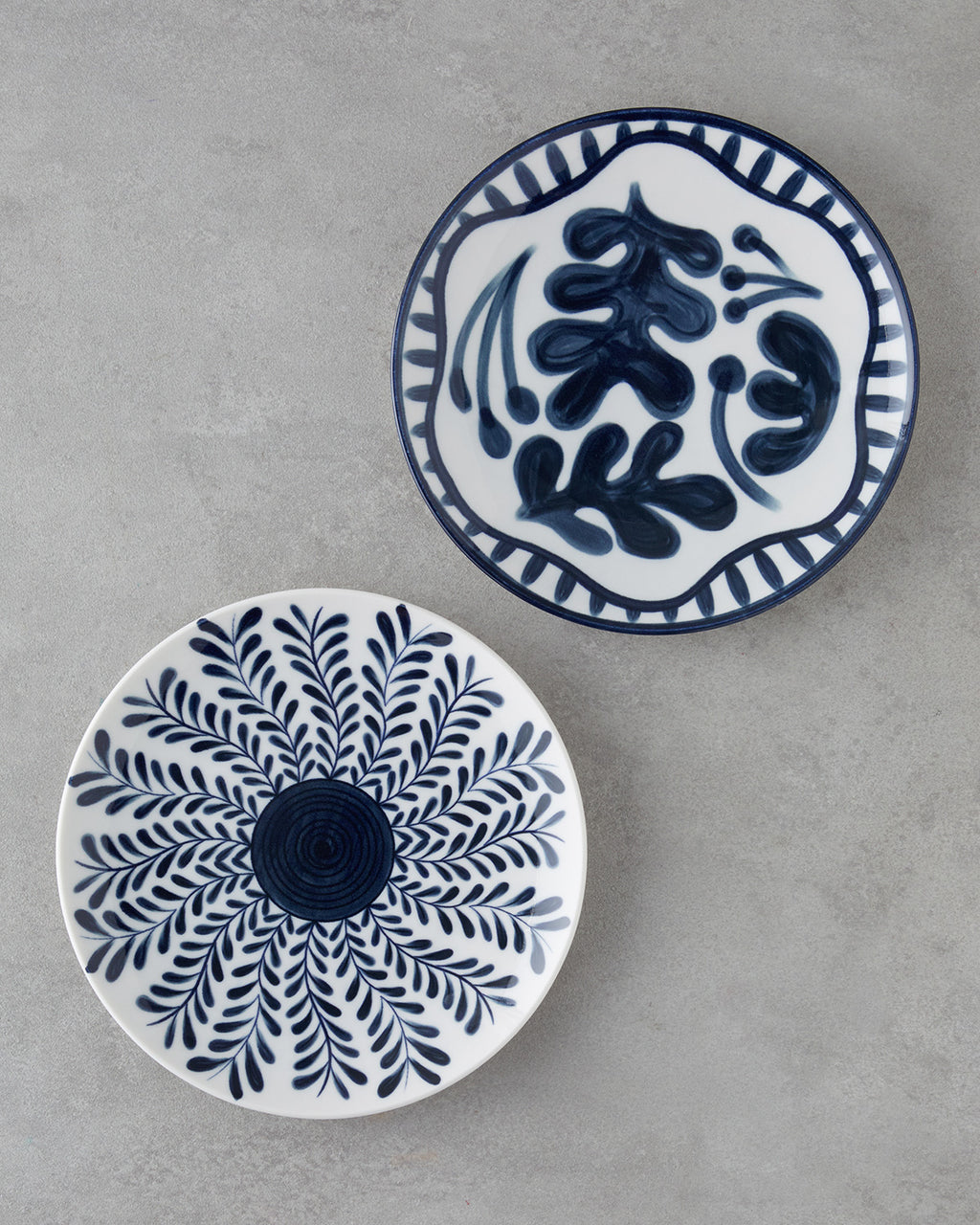 Via Porcelain 6 pcs Cake Set 21 cm White - Navy Blue (view 2)