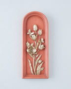 Flower Branch Wall Accessory 13.5x3x35 cm Orange