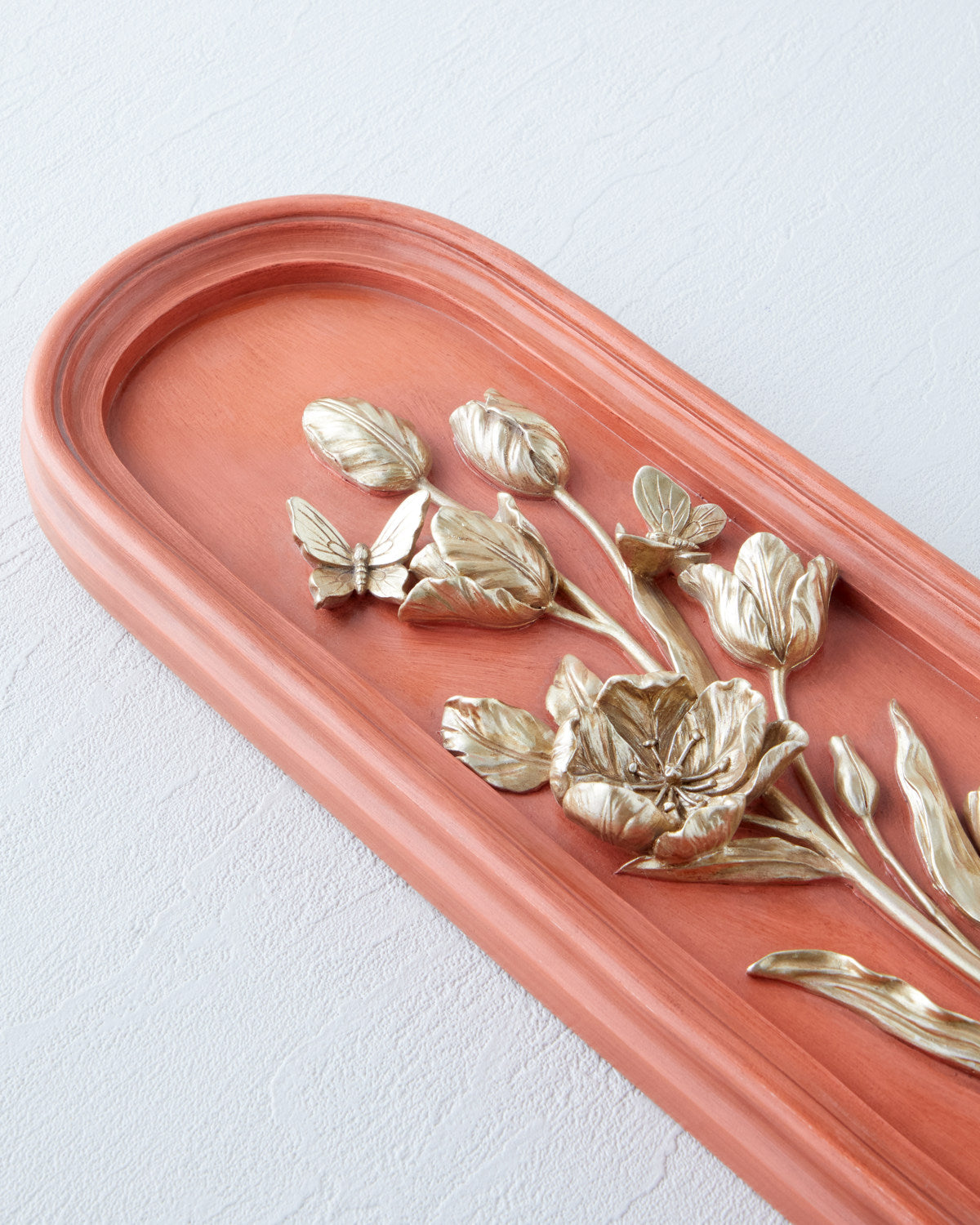 Flower Branch Wall Accessory 13.5x3x35 cm Orange (view 2)