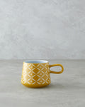 Branchy Stoneware Mug 340 ml Mustard