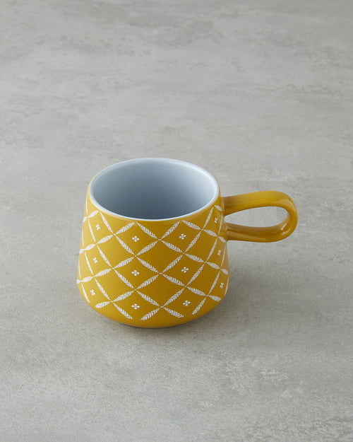 Branchy Stoneware Mug 340 ml Mustard (view 2)